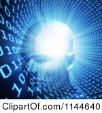 1144640-Clipart-Of-A-Virtual-Head-In-A-Binary-Code-Tunnel-Royalty-Free-CGI-Illustration